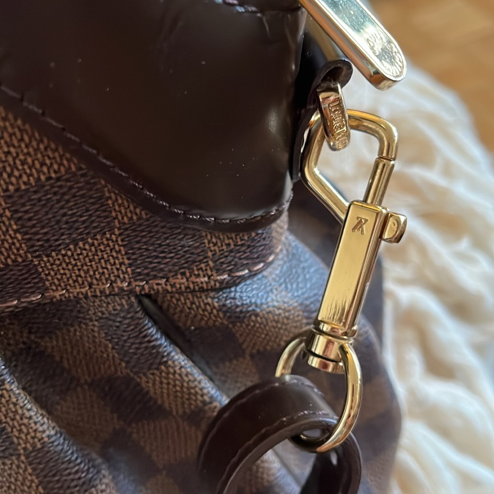 Louis Vuitton Damier Ebene Shoulder Bag with Gold Hardware - Picture 8 of 12